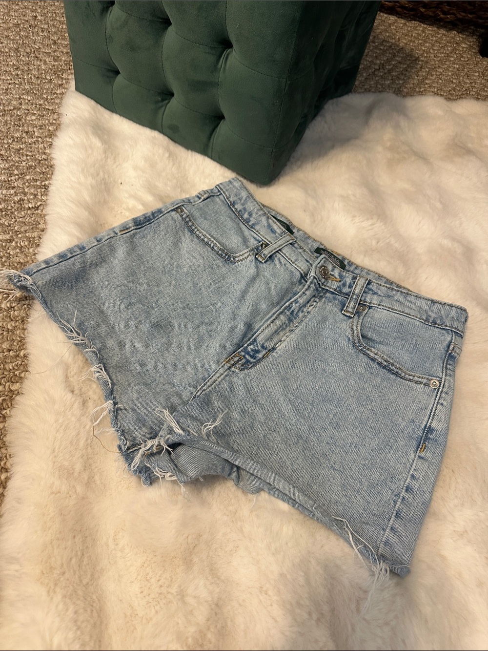 wild fable Light Blue Distressed Denim Shorts